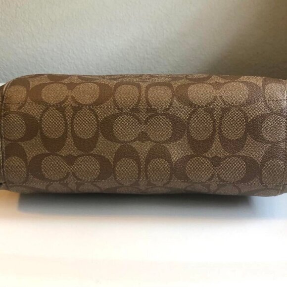 COACH Mini Brooke CarryAll Bag Signature Coated Canvas Leather Brown MSRP $385 - Picture 9 of 15